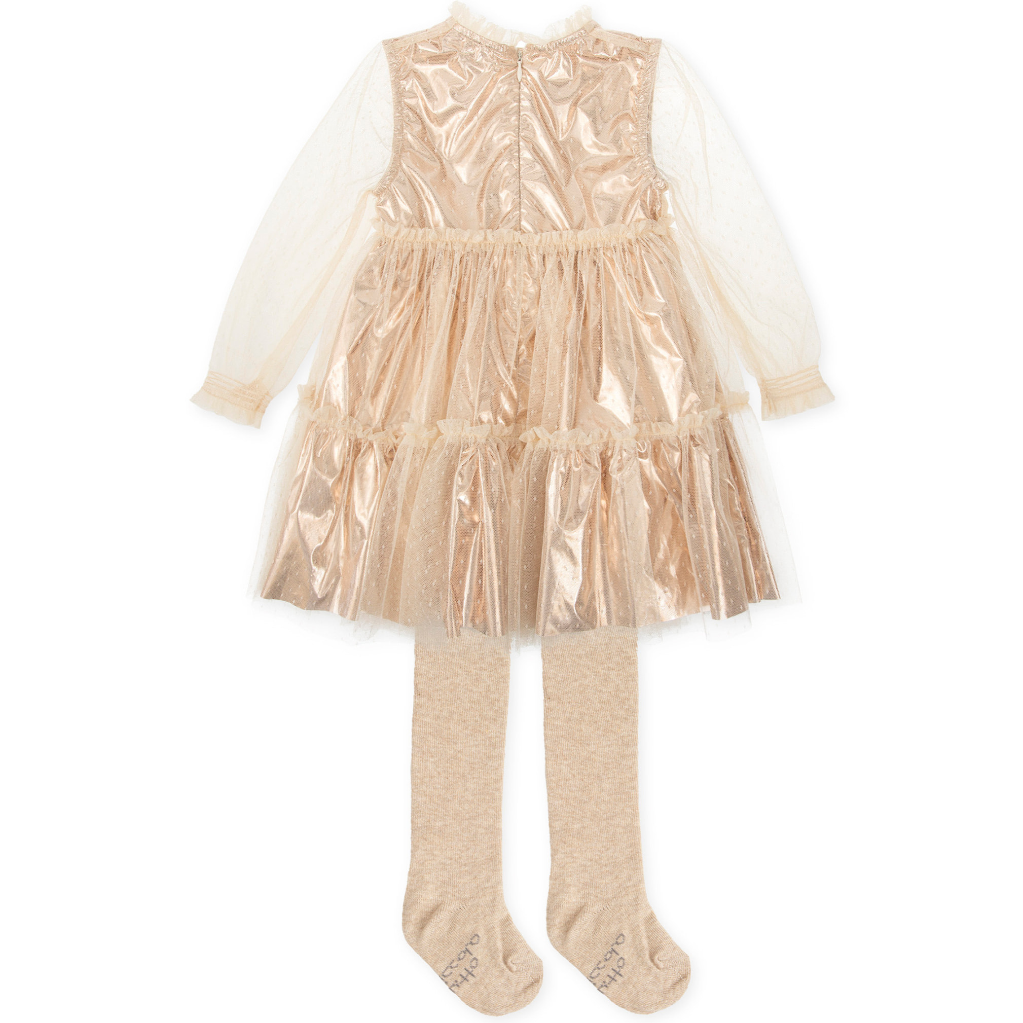 VESTIDO CON LEOTARDOS ORO - Oro