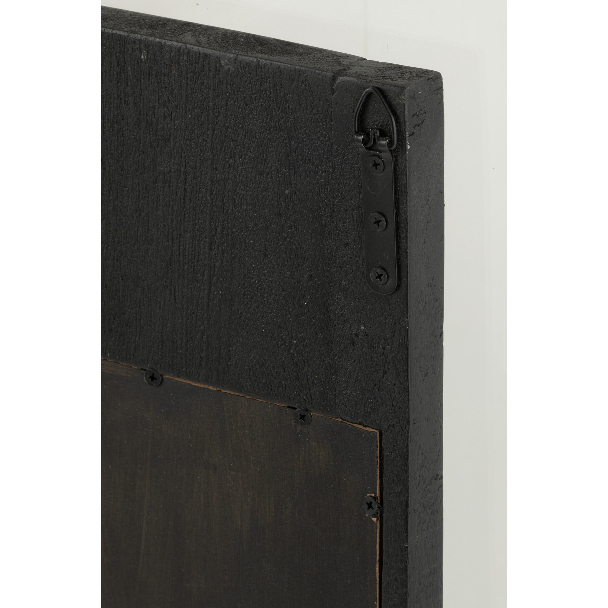 J-Line Miroir Mural - bois - noir - small