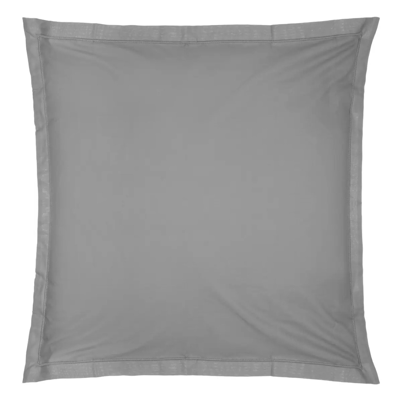 Taie d'oreiller "Carina" coton gris souris 63x63cm