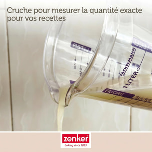 Verre doseur 1L en plastique de haute qualité Fackelmann