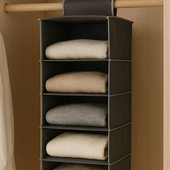 Well home organizador colgante para jerseys con 6 estantes y diseño moderno