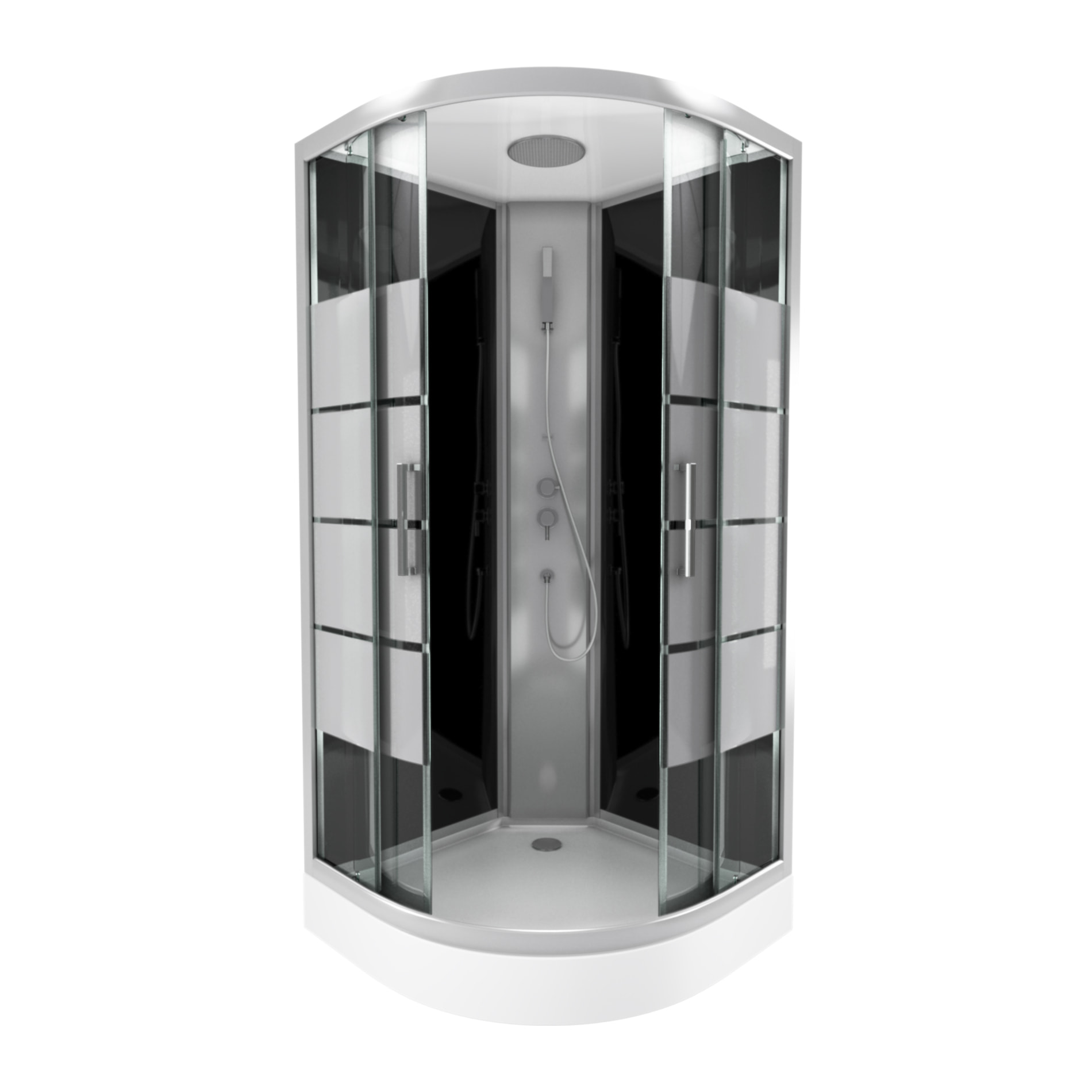 Cabine de douche SIMPLY STRIPE LOCKED 1/4 de cercle