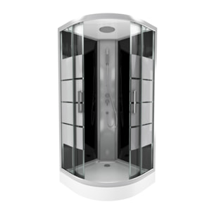 Cabine de douche SIMPLY STRIPE LOCKED 1/4 de cercle