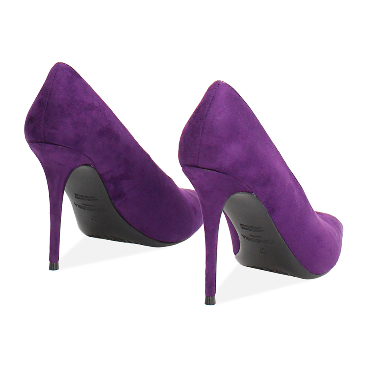Décolleté viola in microfibra con tacco 10 cm