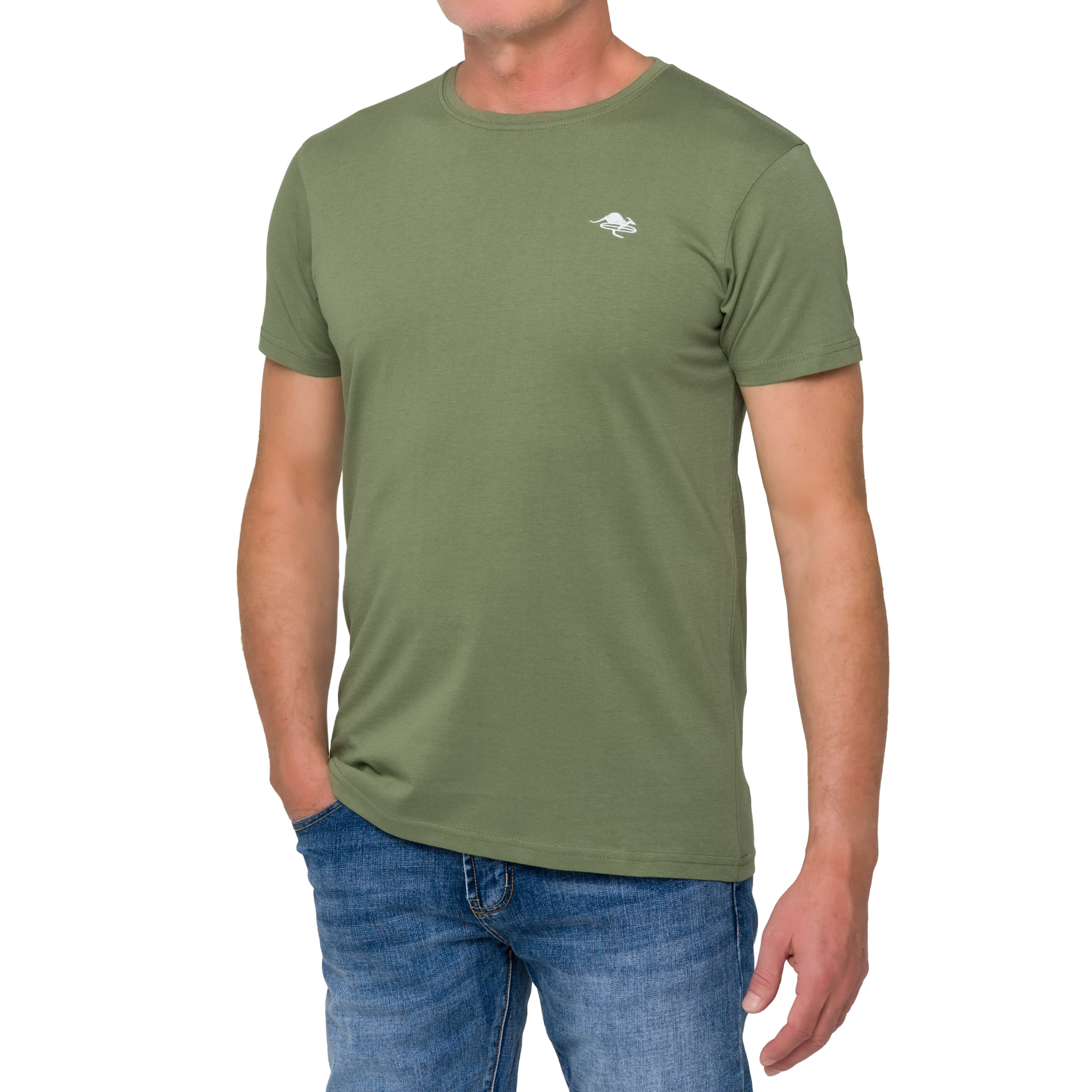 T-shirt in cotone 180 gr Hot Buttered Mistral verde militare