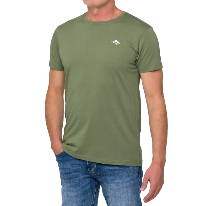 T-shirt in cotone 180 gr Hot Buttered Mistral verde militare
