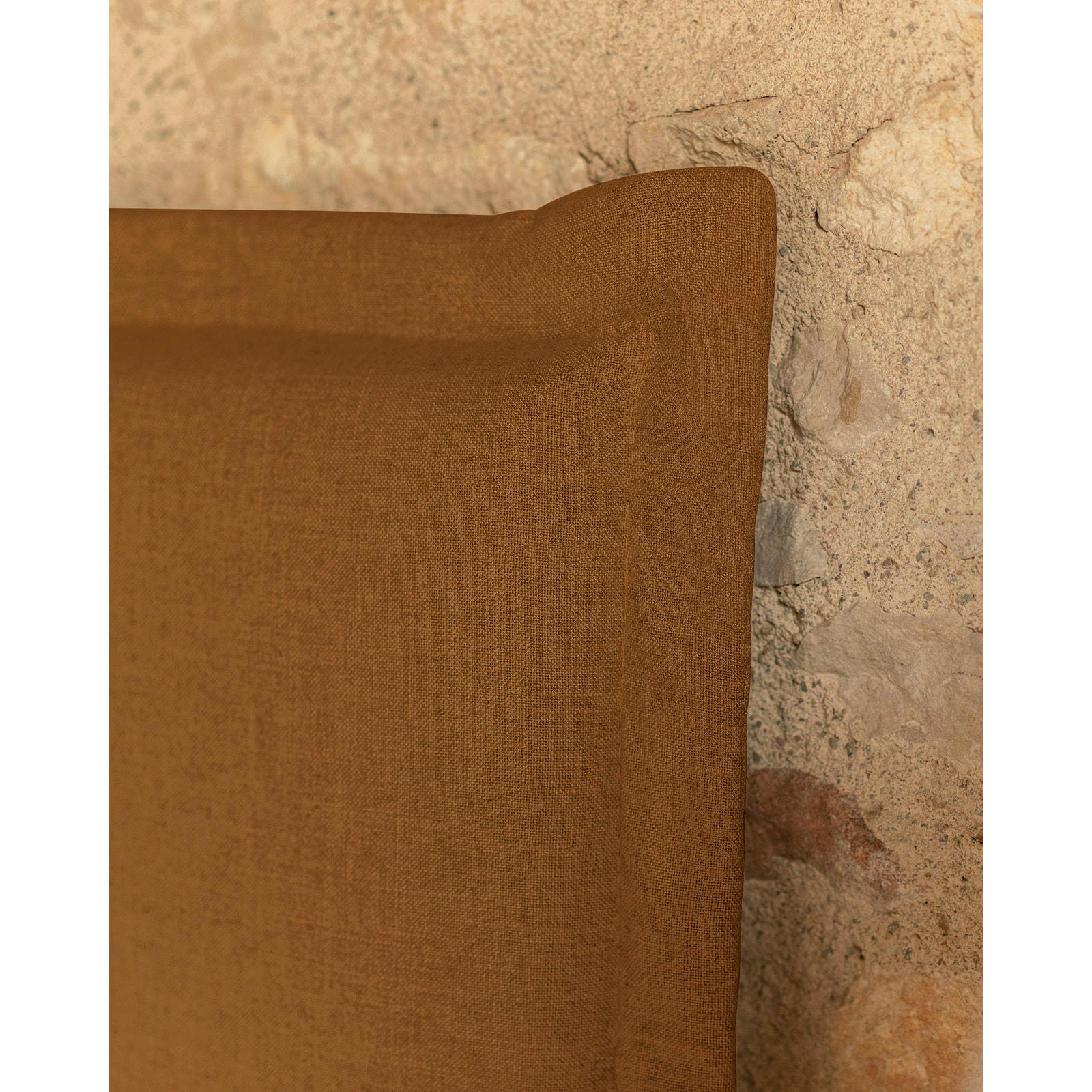 Housse de tête de lit en lin terracotta en différentes tailles