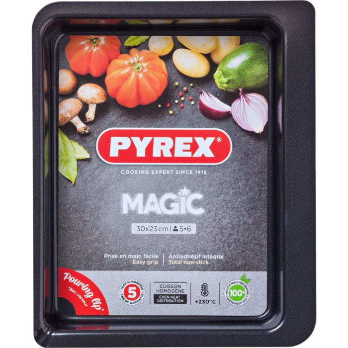 Plaque de cuisson PYREX rect métal 30x23 cm Magic