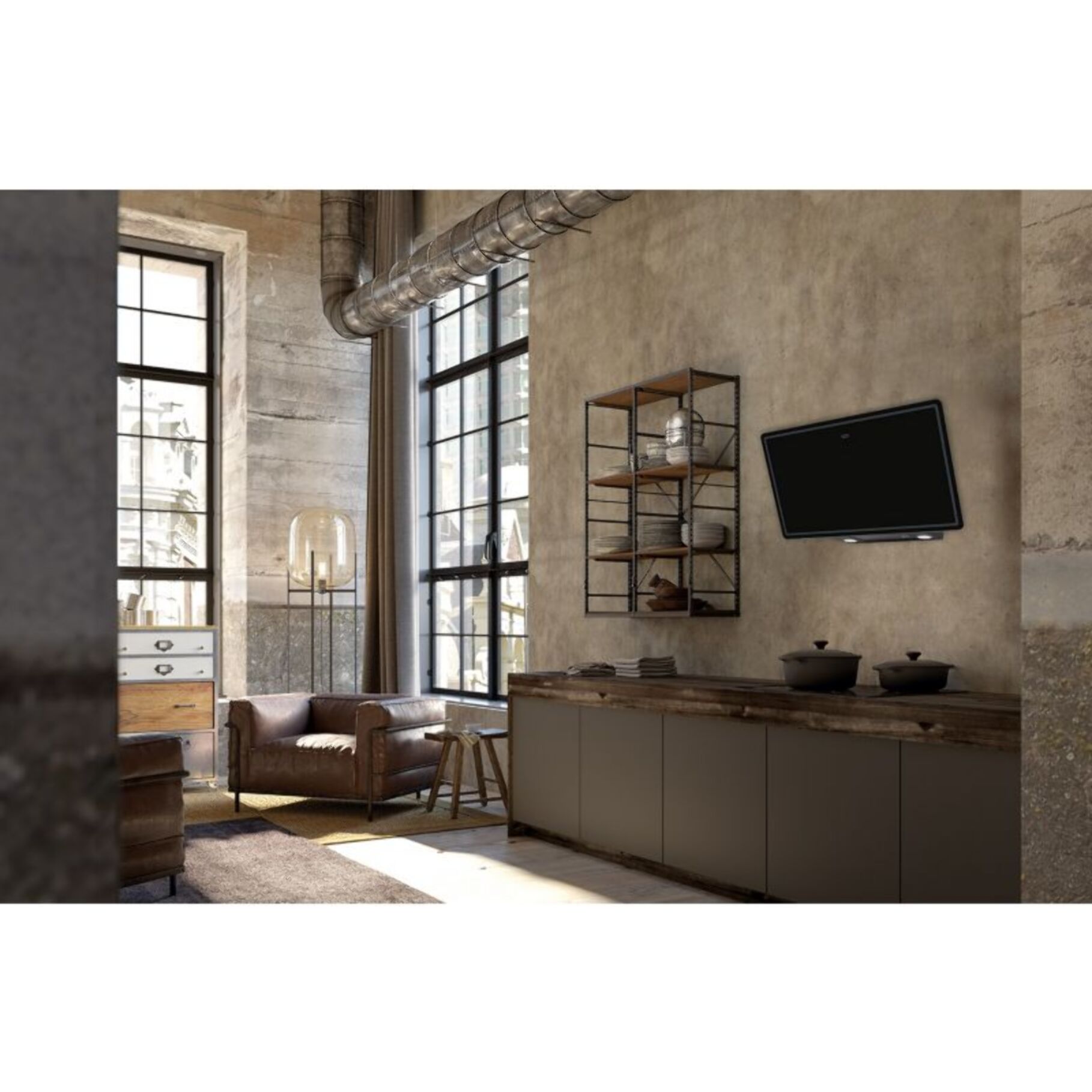 Hotte décorative murale inclinée FRANKE SMART FPJ 915 V BK/DG