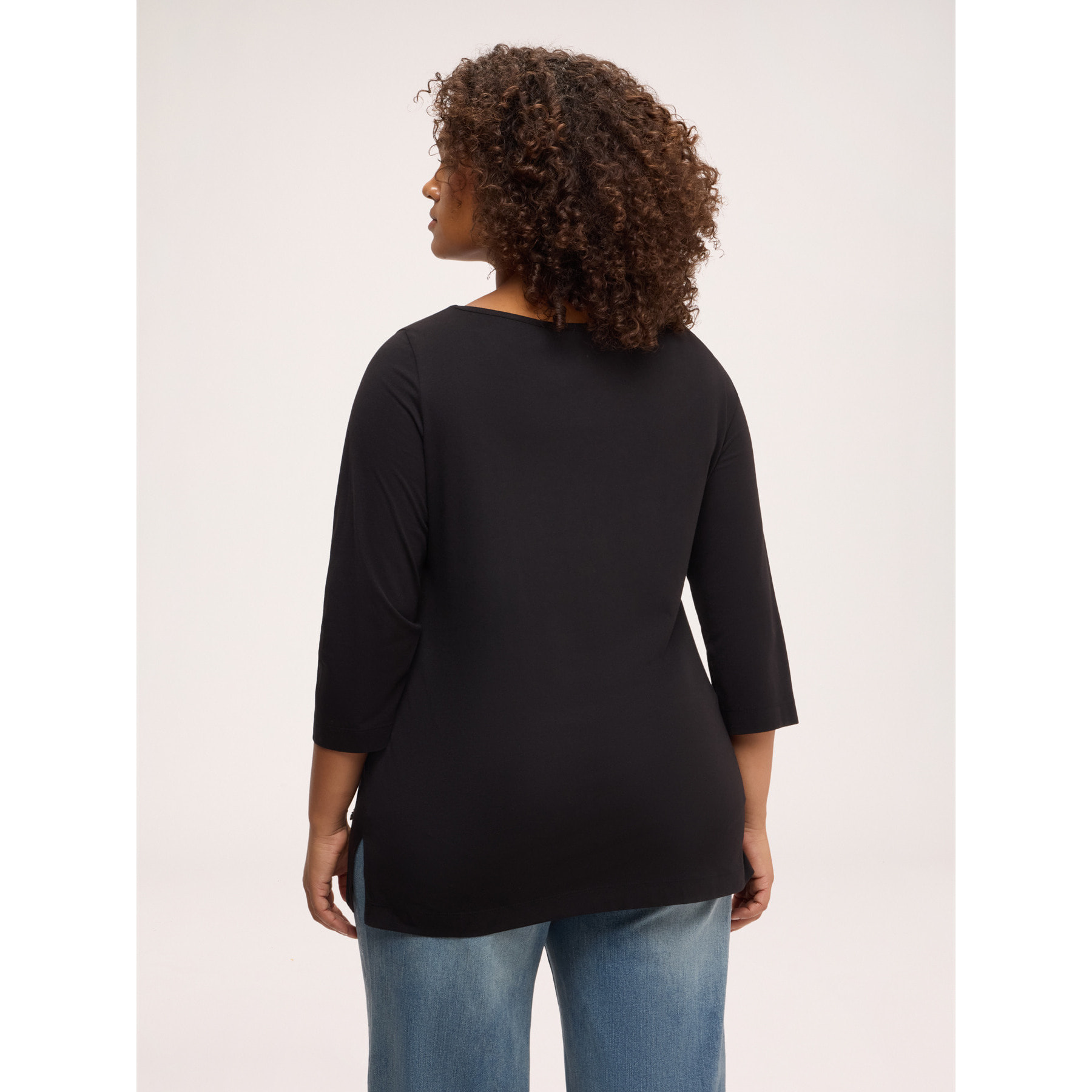 Fiorella Rubino - T-shirt con scollo a barchetta - Nero