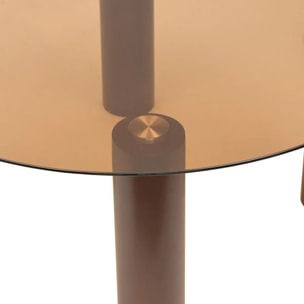 Table basse Ambra ronde D.80cm ambre