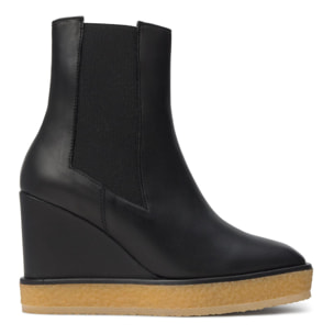 Botín de cuña Bambola en napa con cierre elástico