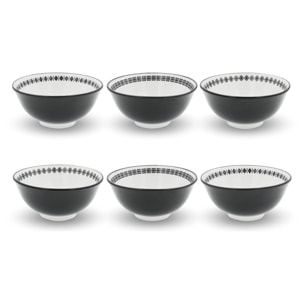 Lot de 6 bols médiums, VILLA LES PINS