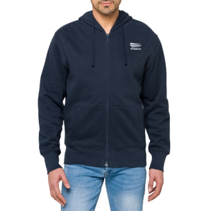 Sudadera WAISAI con cremallera y capucha algodón Azul marino