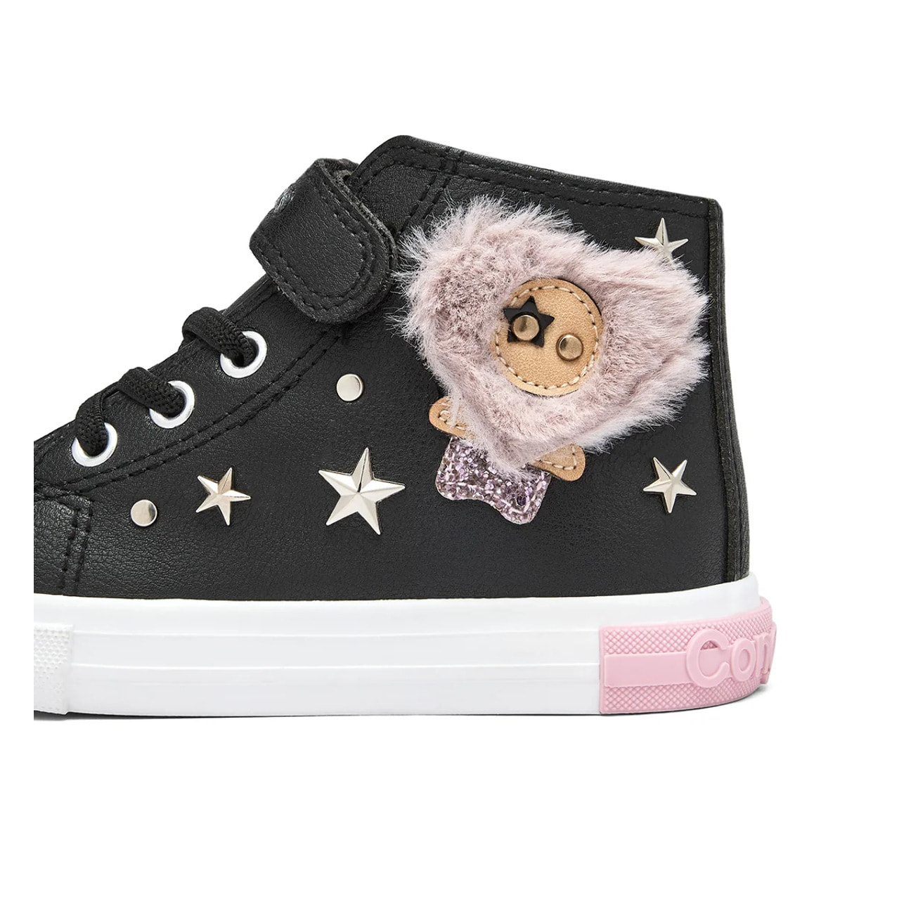 Zapatillas Altas De Niña Con Estrellas Y Pelo
