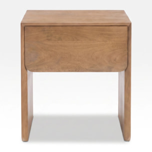 Table de chevet en bois de manguier marron clair - Achille