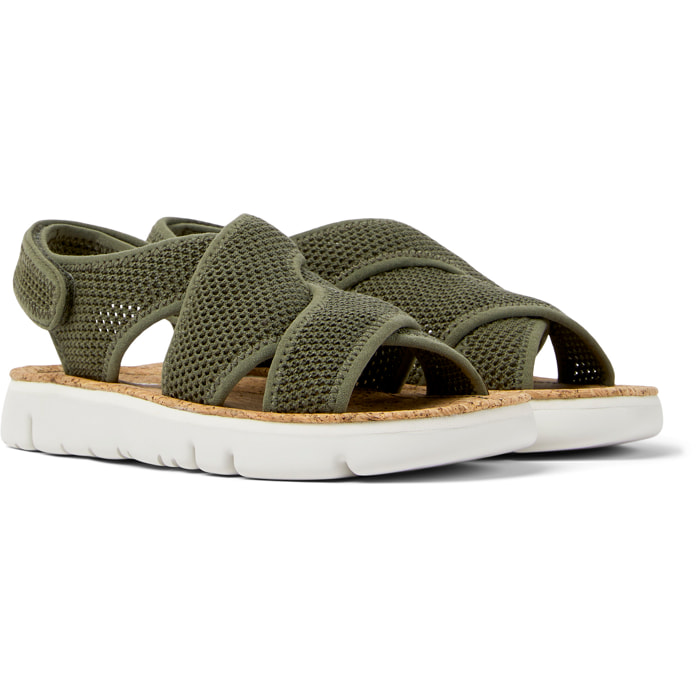 Sandalias - CAMPER Oruga - Verde - Textil técnico (poliéster reciclado)
