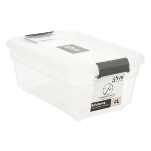 Boîte en plastique transparente 4L "Solutions+"