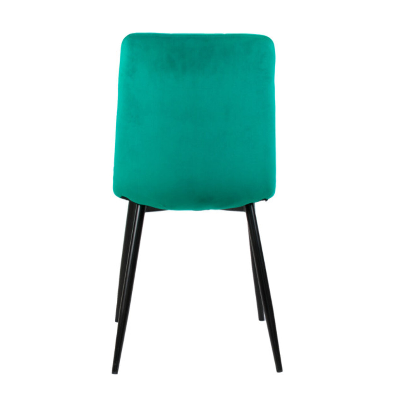 Chaise en velours avec piétement métal noir - PAOLA
