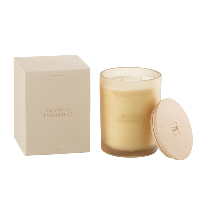 J-Line bougie parfumée Accords Essentiels - Oranger Ensoleillé - jaune - 52H