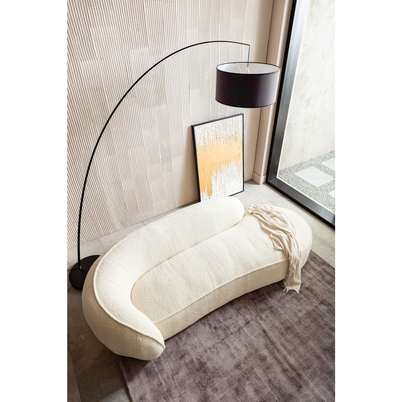 Méridienne Wonder 252cm crème Kare Design