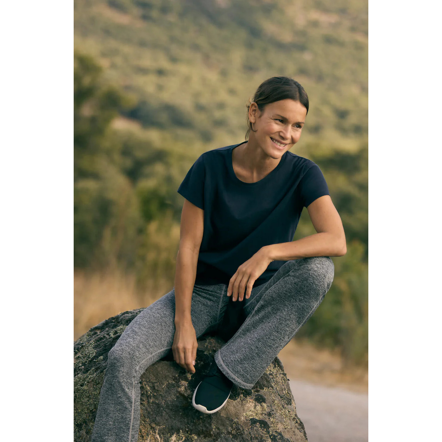 Leggings sportivi grigi a zampa