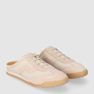 Deportivos de Piel - Beig - Tacón: 1 cm