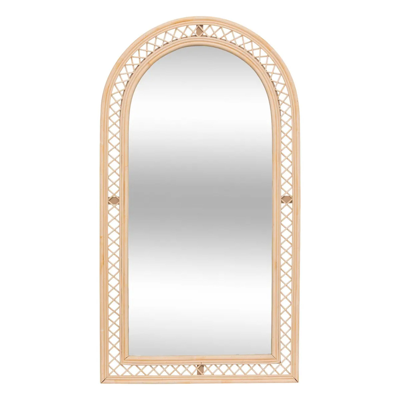 Miroir arche "Anahi" rotin marron 87x47cm
