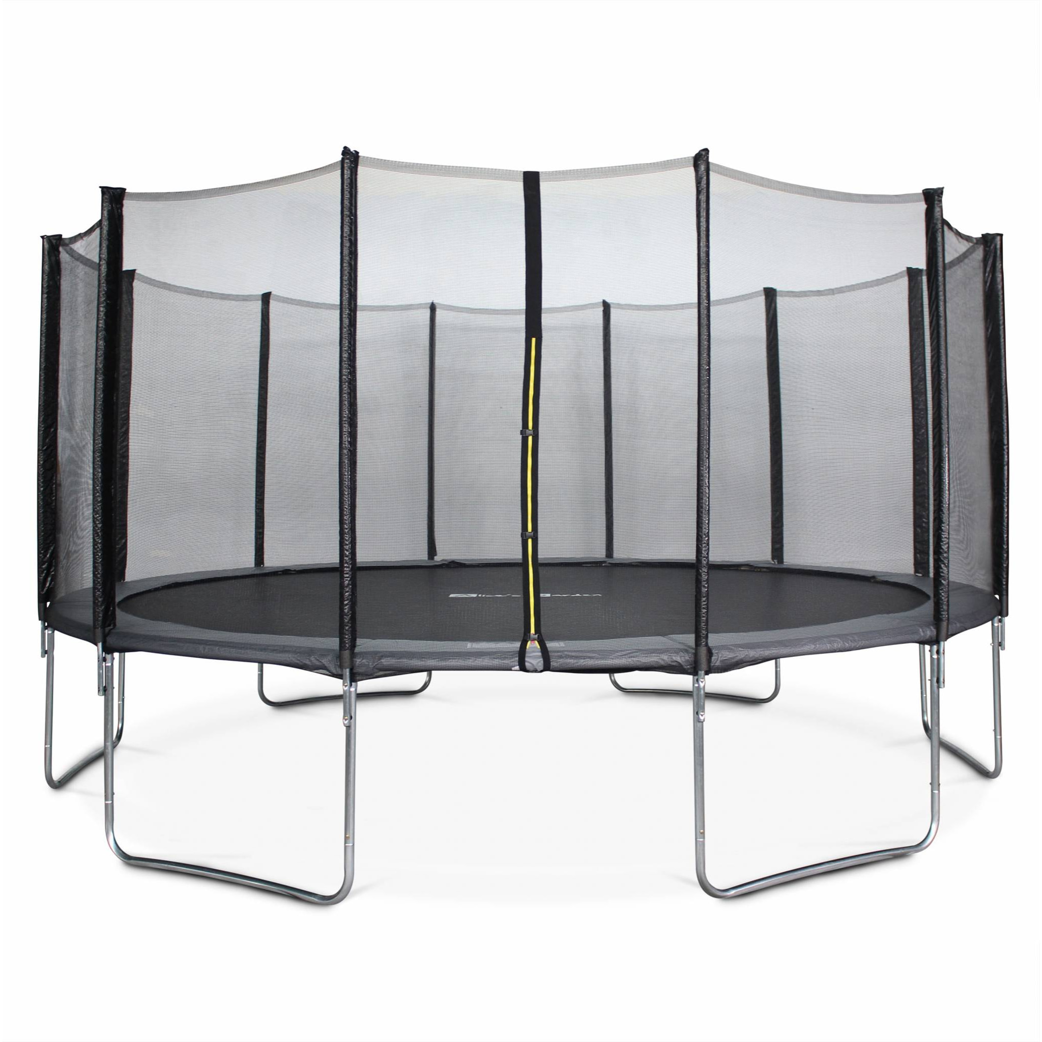 Trampoline rond Ø 490cm gris avec son filet de protection - Jupiter - Trampoline de jardin 490 cm 4m| Qualité PRO. | Normes EU.