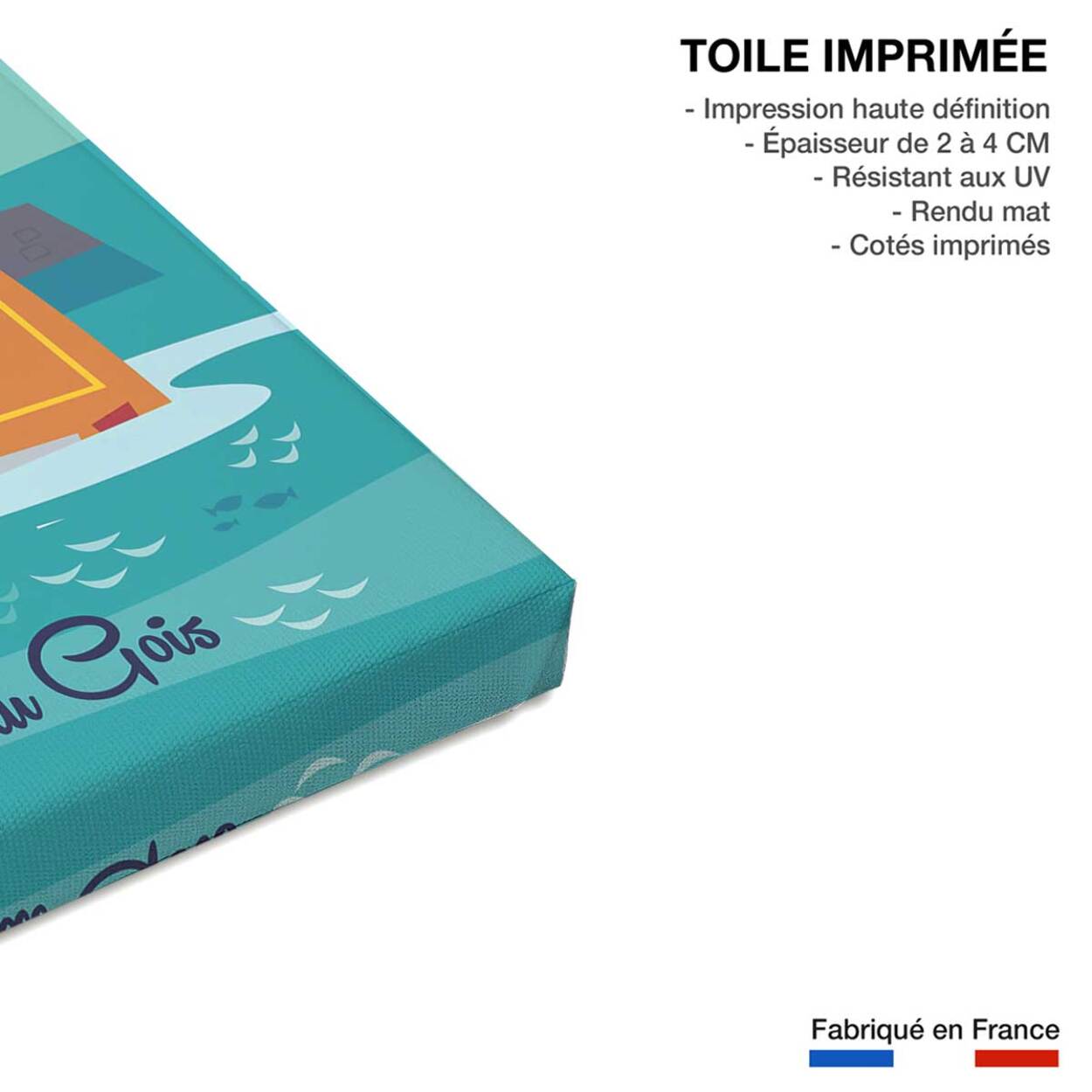 Tableau road trip à noirmoutier Toile imprimée