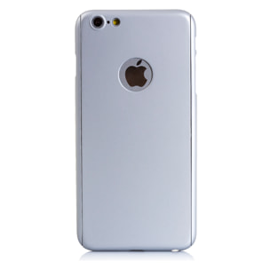 DAM FULL COVER+VETRO CUSTODIA PER IPHONE 6/6S PLUS ARGENTO 816 Cm. Color argento