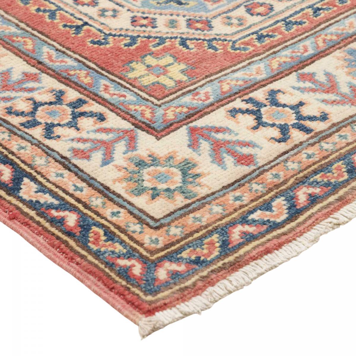 Tapis salon géométrique, noué main en laine, INIKA