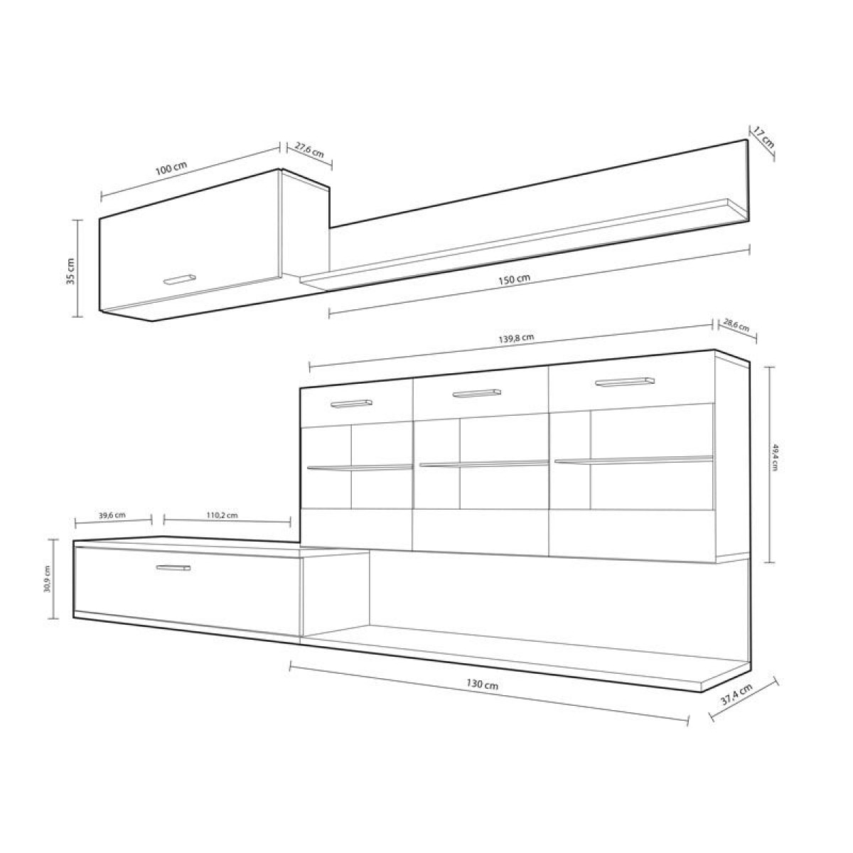 Salón Zafiro Andersen Pino - Gris