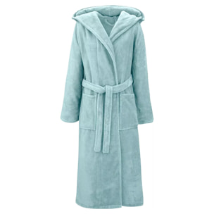 Peignoir coton mélangé 300 g/m² uni bleu Teddy glacier