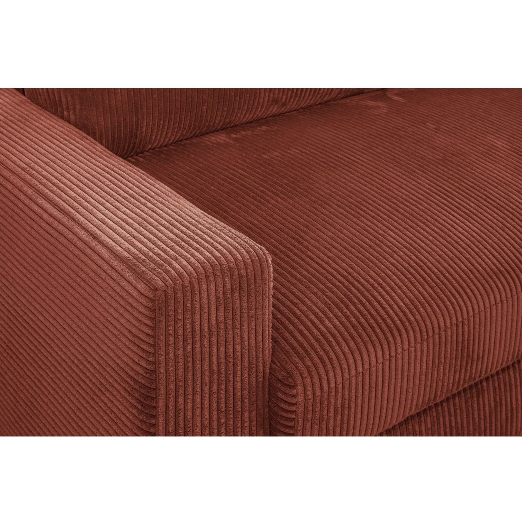 Canapé d'angle droit convertible 3 places en velours côtelé - ARTY