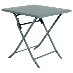 Table de jardin pliante carrée Greensboro Vert jade