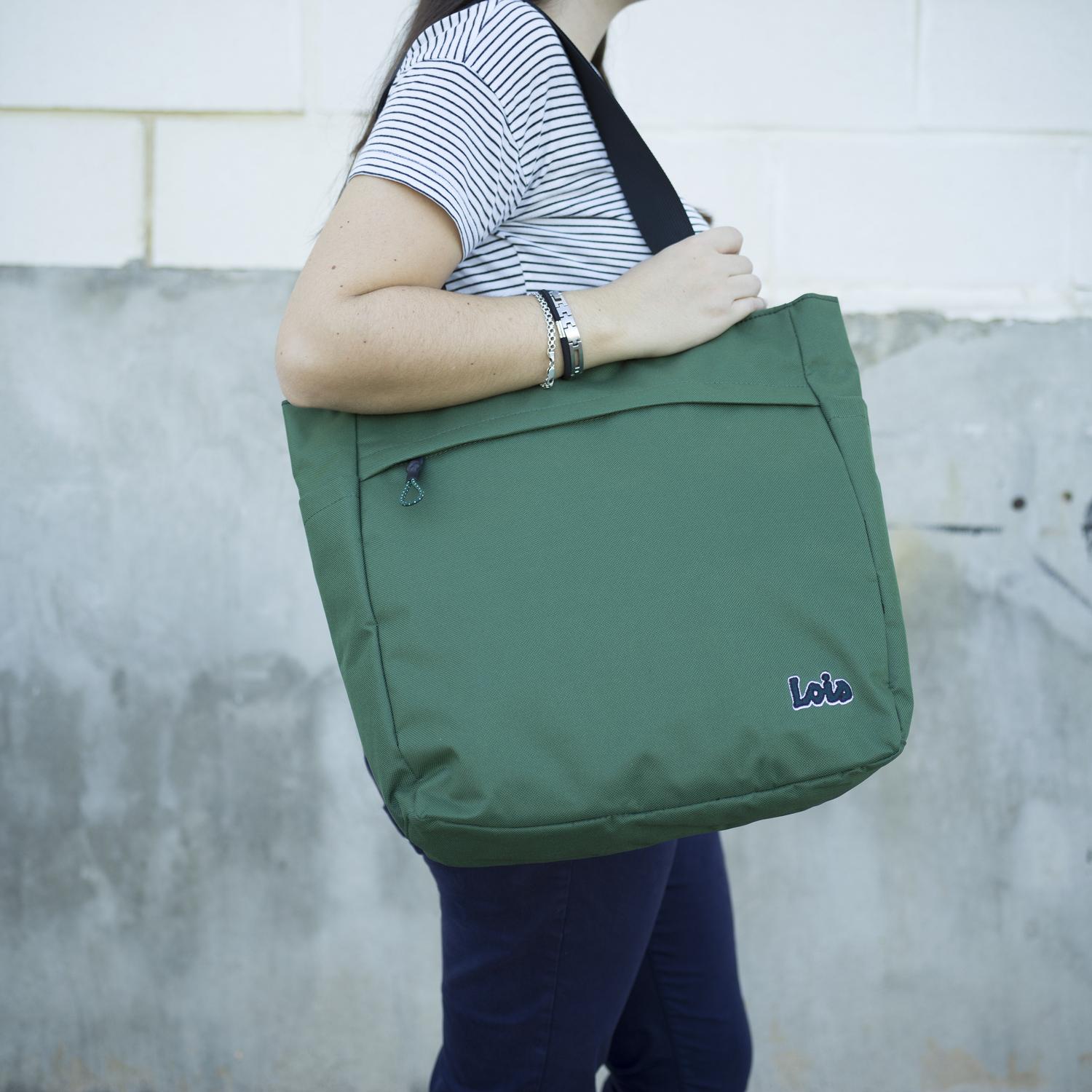 Bolso Shopper-Tote Lois Lassen Kaki