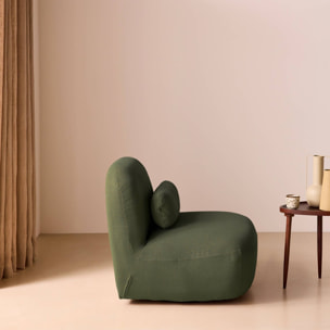 Fauteuil pivotant 360 bouclette texturée SPINO