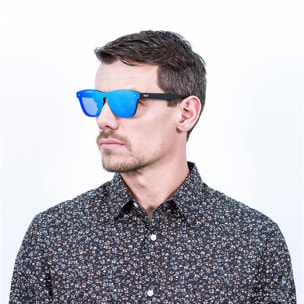 Gafas de sol OCEAN SOCOA - Negro mate / Plana revo azul cielo