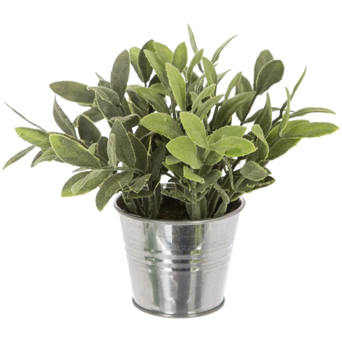 Plante artificielle - pot en métal - H17 cm