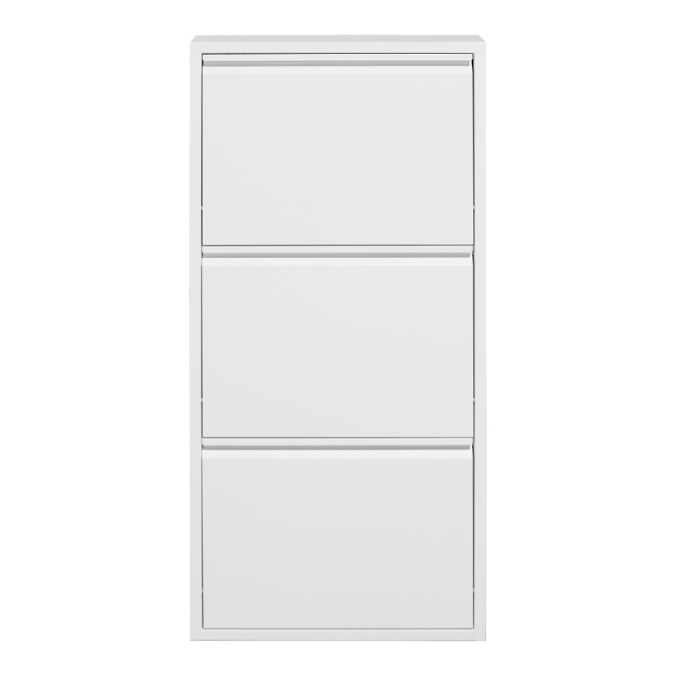 Scarpiera grigia moderna a 3 Ante in metallo salvaspazio - Emy