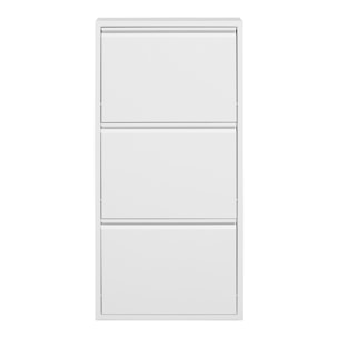 Scarpiera grigia moderna a 3 Ante in metallo salvaspazio - Emy