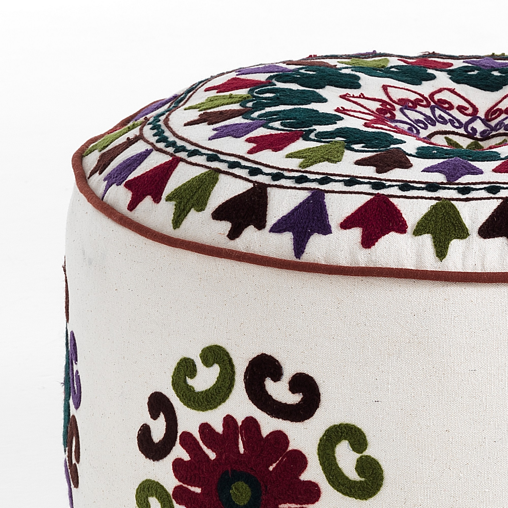 Tomasucci Pouf rond YARA BLANC