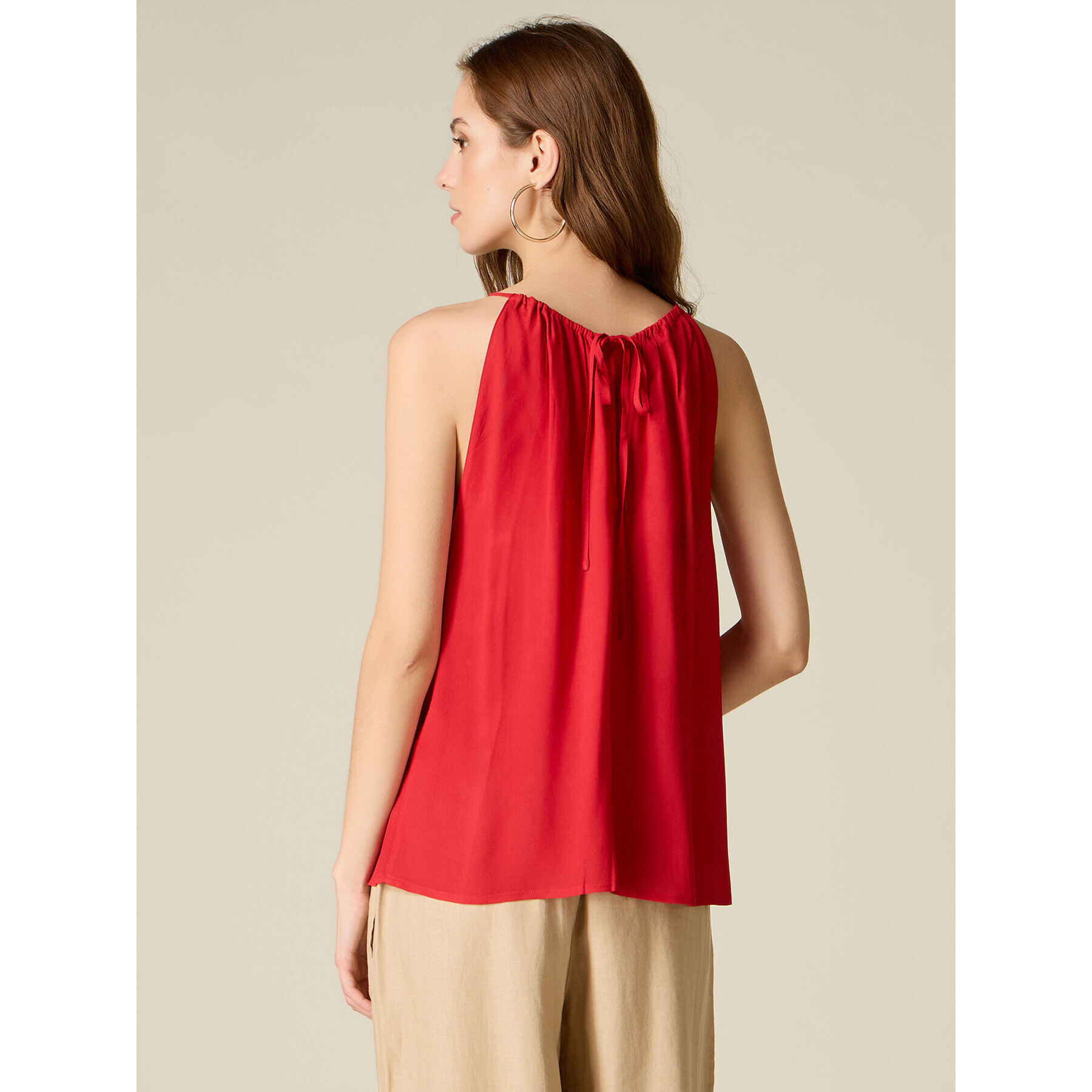 Oltre - Top de viscosa - Rojo