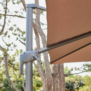 Parasol déporté rectangulaire 3x4m – Antibes – beige – parasol déporté. inclinable. rabattable et rotatif à 360°