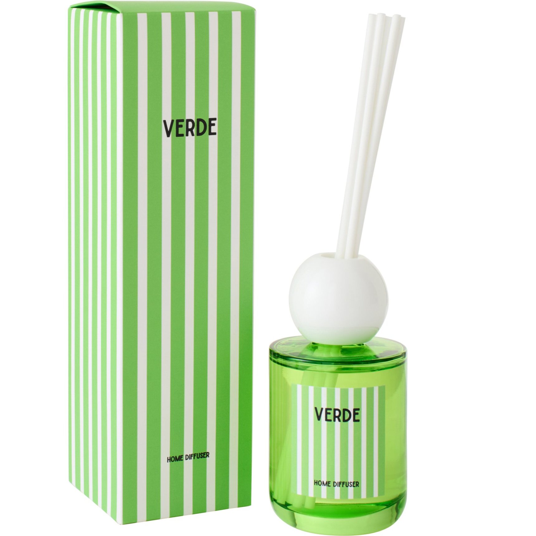 J-Line Bâtonnets parfumés Verde Solvant - Spring Ivy & Neroli - verre - vert - large
