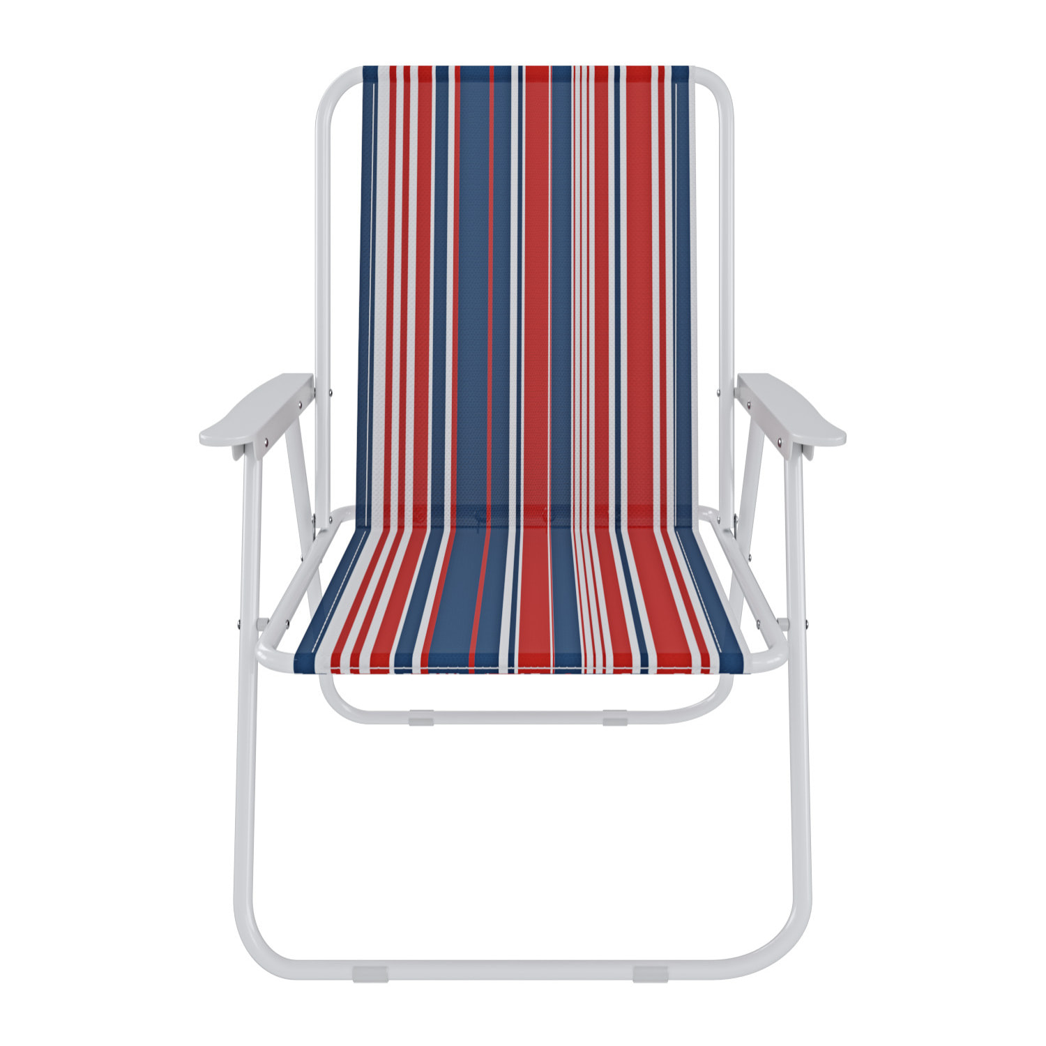 Sedia Pieghevole Da Spiaggia Campeggio Camping Leggera E Resistente In Metallo In Tessuto Oxford 600D Con Braccioli Seggiola Multicolore Rosso Blu