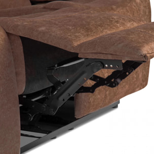 Sofá relax de 2 plazas con reposapiés elevable en chocolate 152 cm Kendal Chocolate