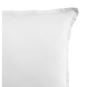 Paire de taies d'oreiller satin de coton lavé blanc optique
