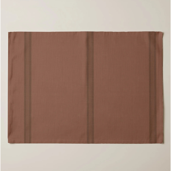 Lot de 2 sets de table anti-taches Nua Terre cuite